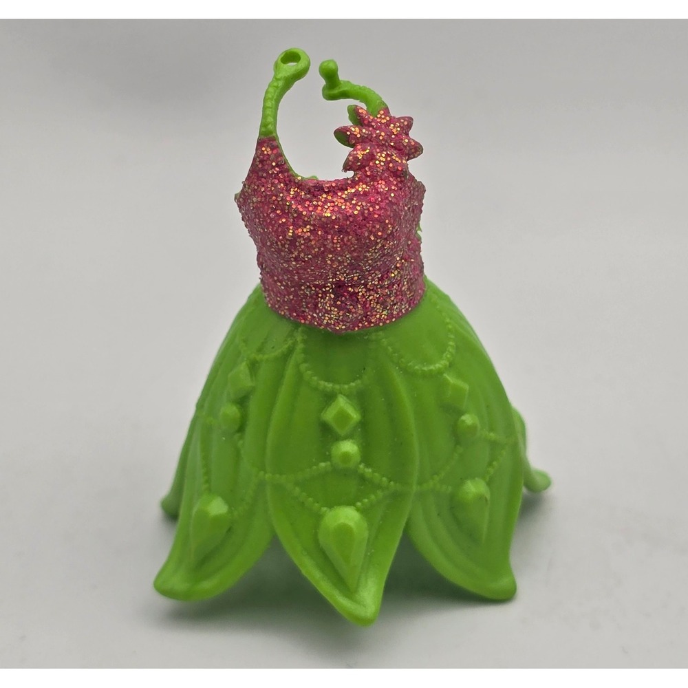 Disney Fairies‎ Jakks Pacific 2014 Tinkerbell Green Pink Flower Petal Dress